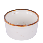 Round Ramakin, White